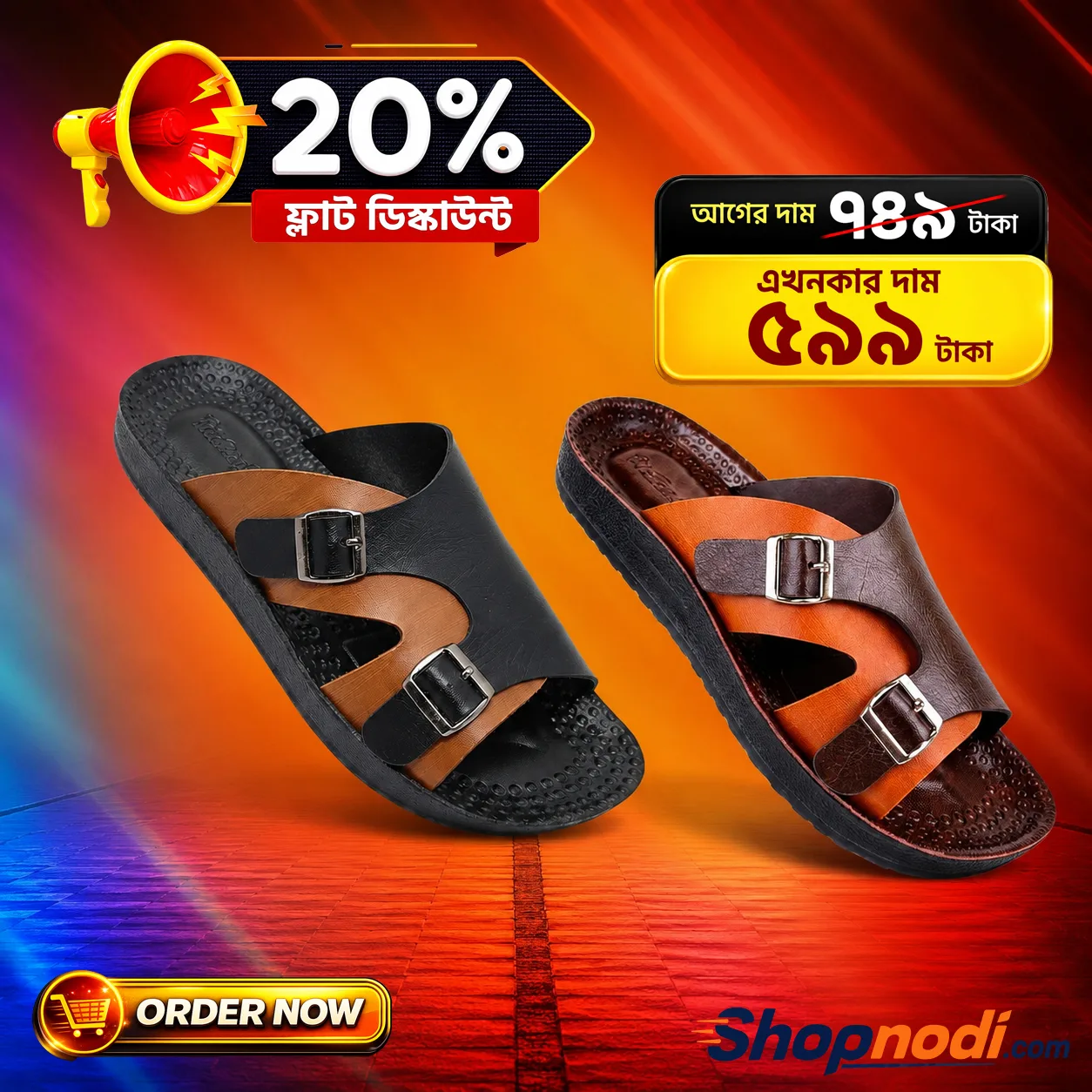 Men's Premium Stylish Double Buckle Casual Sandal
